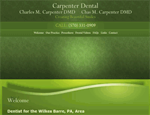 Tablet Screenshot of carpenterdental.com